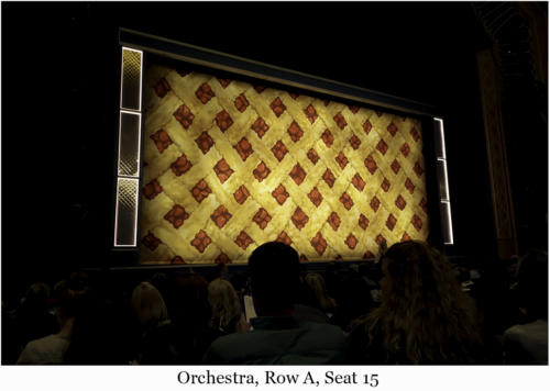 Orchestra, Row A, Seat 15