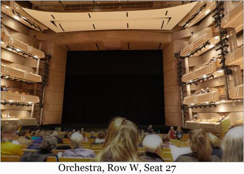 Orchestra, Row W, Seat 27